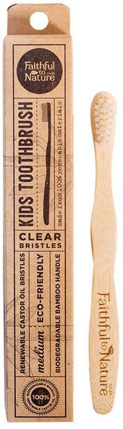 Faithful to Nature Faithful to nature kids toothbrush - clear offer