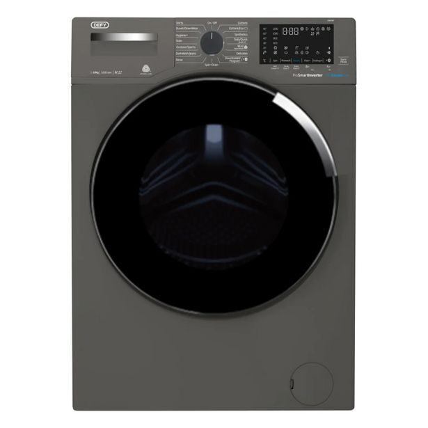 Defy 10kg manhattan grey steamcure front loader washing machine offer