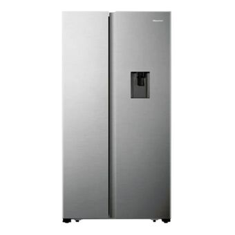 Teljoy Hisense 514l brushed stainless steel side by side fridge/freezer with water dispenser offer