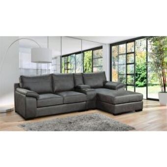 Dynasty grey cinema chaise with console