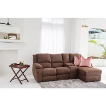 Calgan 4 piece chaise espresso consol