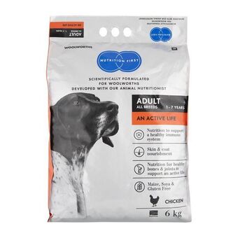Woolworths Nutrition first nutrition first chicken flavoured adult dog food 6 kg offer