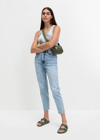 Woolworths Abrasion ultra high rise mom jeans offer