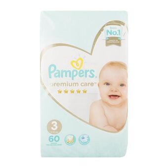 Woolworths Pampers premium care no.3 (6 - 10 kg) nappies 60 pk offer