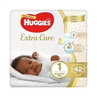 Woolworths Huggies new baby no.1 disposable nappies 42 pk offer