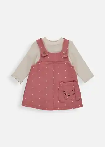 Corduroy pinafore dress set