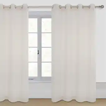 Sheer muslin eyelet curtain 223x135cm