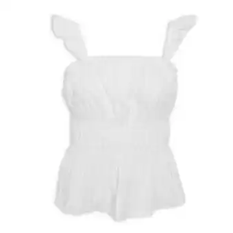 White poplin camisole top