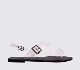 Transparent plastic sandal