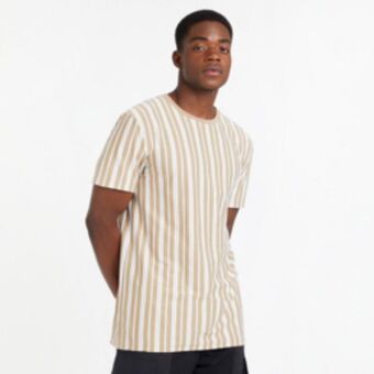 Markham Mkm stone vertical stripe crew neck t-shirt offer