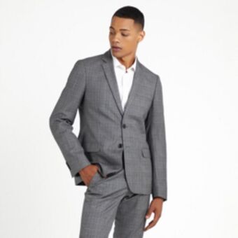 Markham Mkm grey slim check and houndstooth jacket offer