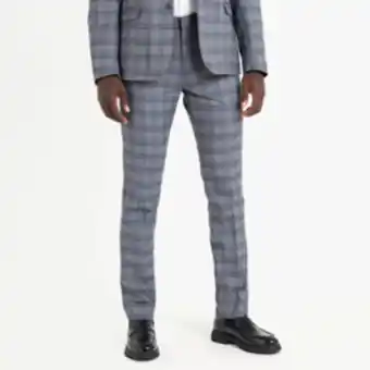 Markham Mkm grey slim fine check suit trouser offer