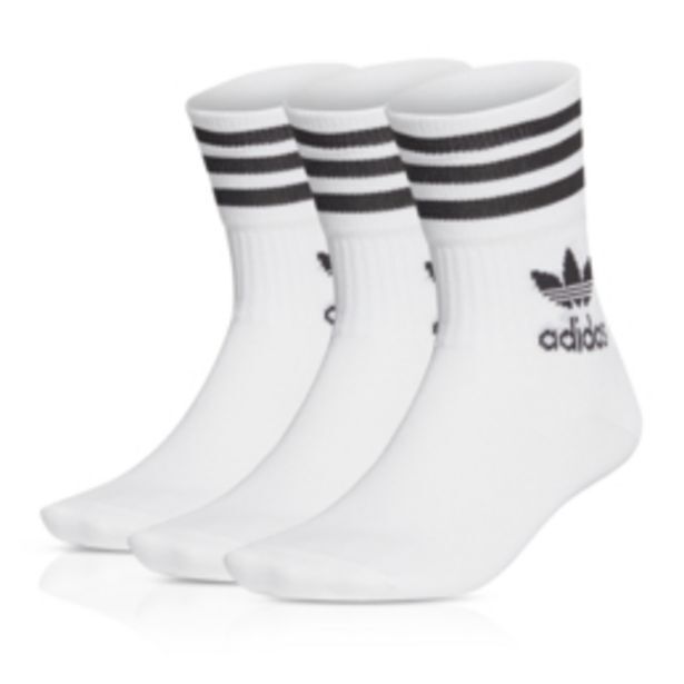 Adidas originals white mid crew socks offer at Sportscene