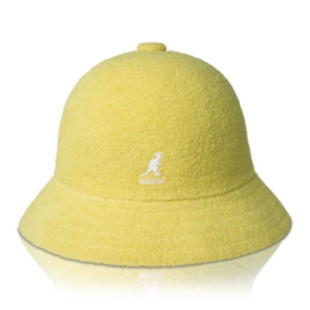 Kangol yellow bremuda bucket hat offer at Sportscene
