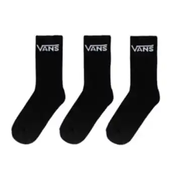 Sportscene Vans classic crew 3-pack black socks offer