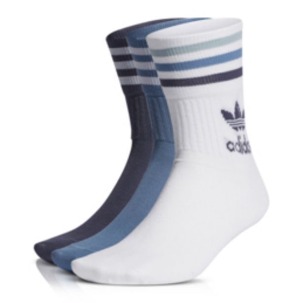 Adidas originals multicolour mid crew socks offer at Sportscene