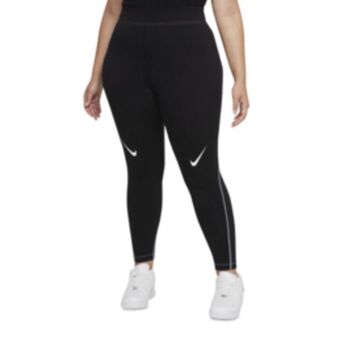 Sportscene Nike women's nsw black/white leggings (plus size) offer