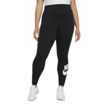 Sportscene Nike women's nsw black/white leggings (plus size) offer