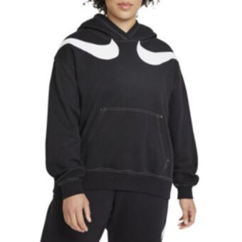 Nike women's nsw black/white hoody (plus size)