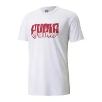Sportscene Puma men's graphic white t-shirt offer