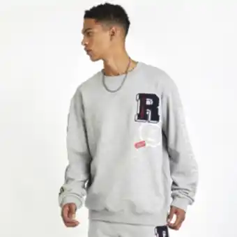 Sportscene Redbat athletics men's grey melange sweat top offer