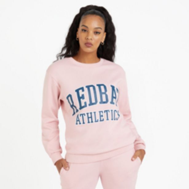 Redbat athletics women's pink sweat top offer at Sportscene