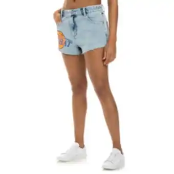 Sportscene Redbat women's medium wash denim shorts offer