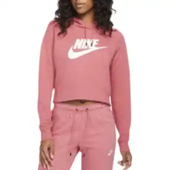 Sportscene Nike women's nsw pink cropped hoody offer