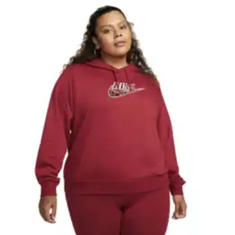 Sportscene Nike women's nsw pink hoody (plus size) offer