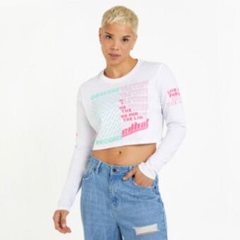Sportscene Redbat women's white cropped top offer