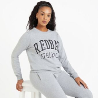 Sportscene Redbat athletics women's grey melange sweat top offer