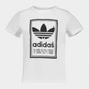 Sportscene Adidas originals kids white t-shirt offer