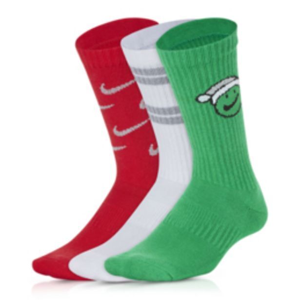 Nike unisex nsw everyday multicolour socks offer at Sportscene