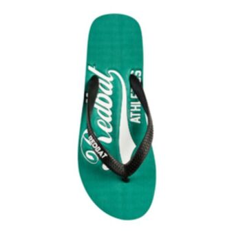 Redbat athletics men's green flip flops