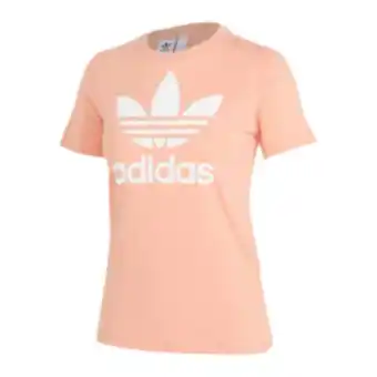 Adidas originals women s trefoil peach t shirt offer at Sportscene