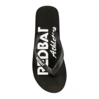 Sportscene Redbat athletics men's black flip flops offer