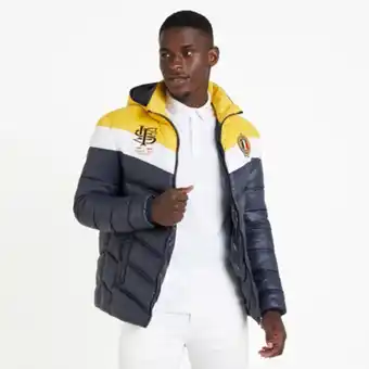 Colour blocked puffer jacket offer at Fabiani