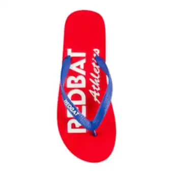 Sportscene Redbat athletics men's red flip flops offer