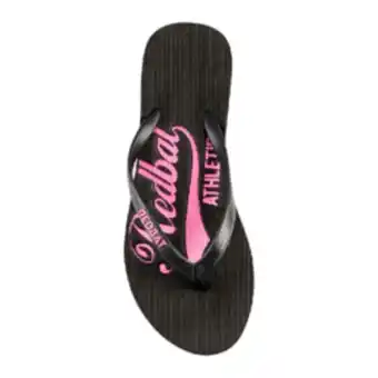 Redbat athletics women's black flip flops