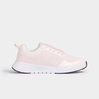 Junior grade school ts knit running pink/ white shoe