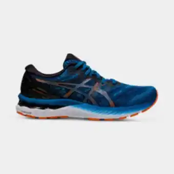 Men's asics gel-nimbus 23 blue/orange shoe