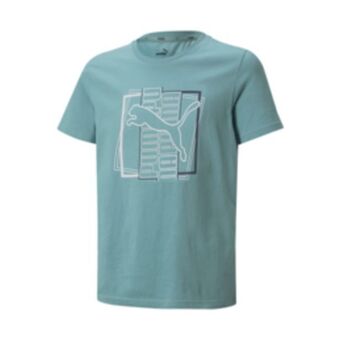 Totalsports Boys puma alpha graphic mineral blue tee offer
