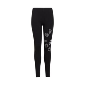 Totalsports Girls adidas logo black tights offer