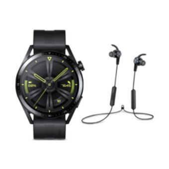 Huawei gt3 46mm active black + free bluetooth sport headset