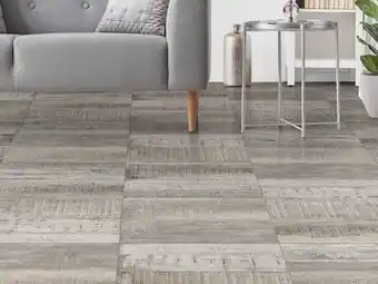 CTM Ecowood grey ecotec rectified matt hard body ceramic floor tile - 600 x 600mm offer