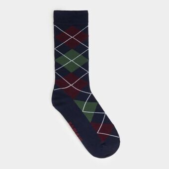 Argyle ankle cotton socks