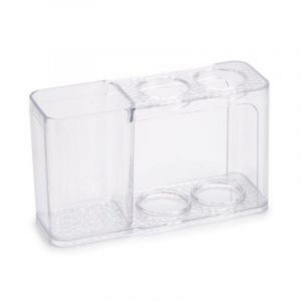 Perspex toothbrush holder, clear offer at Gelmar