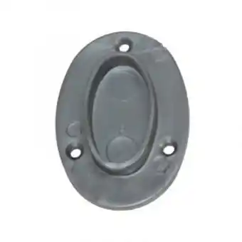 Closed rail holder, silver, plastic, 1 piece