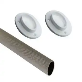 Oval rail, aluminium, 1.5 meter, includes holders