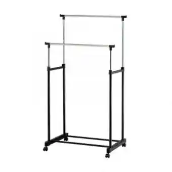 Clothes rack, double rail, chrome plated
